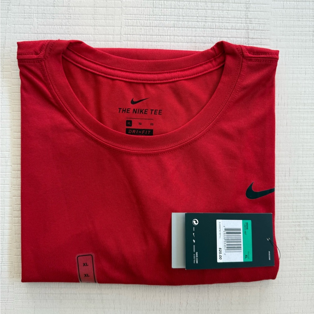 Nike Red Short Sleeve Tee Athletic Casual